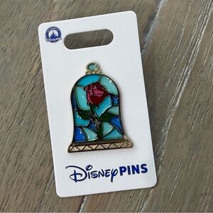 Disney Parks’ Beauty and The Beast Stained Glass Rose Pin